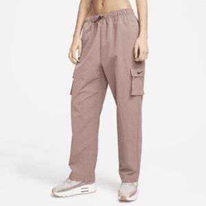 Nike high rise woven cargo pants in Mauve